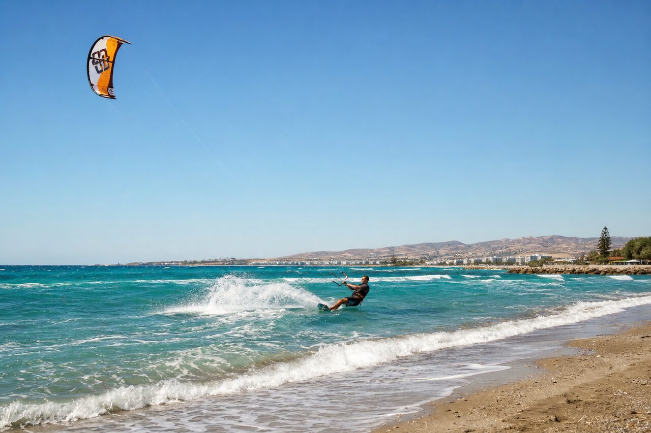 Paramali Kitesurfing Beach, Zypern