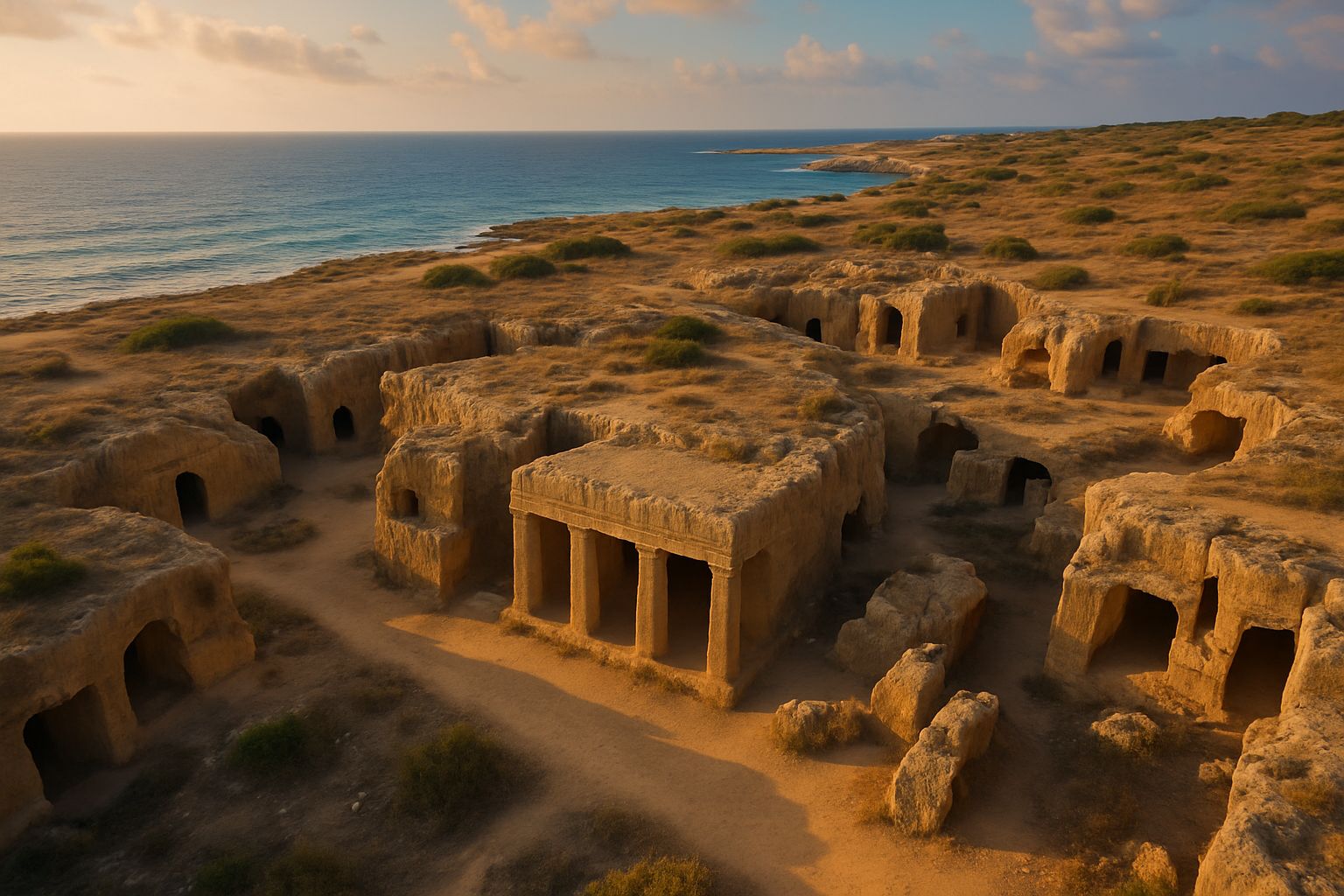 Die Königsgräber erkunden: die Felsnekropole von Paphos und ihre rituellen Brunnen