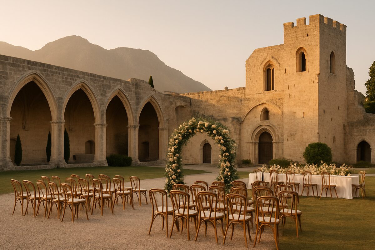 Bellapais Abbey Hochzeit Einstellung (illustrativ)