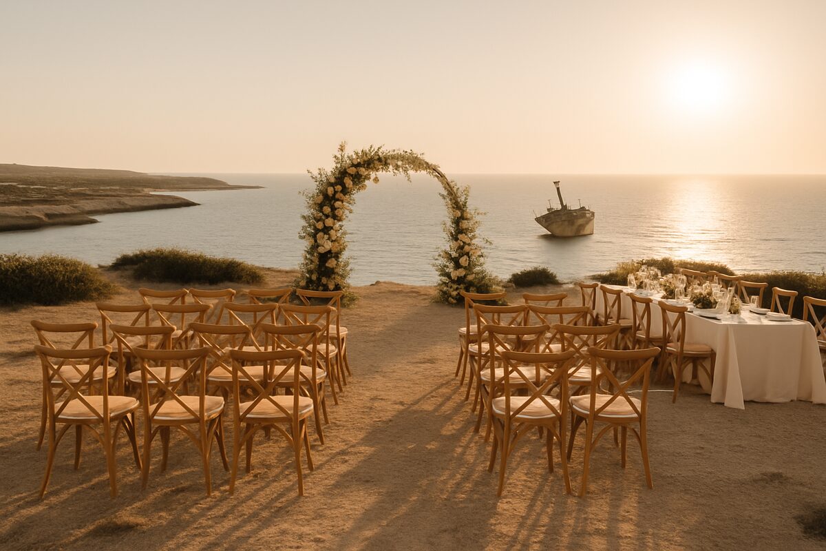 Edro III Shipwreck Aussichtspunkt Hochzeit Einstellung (illustrativ)