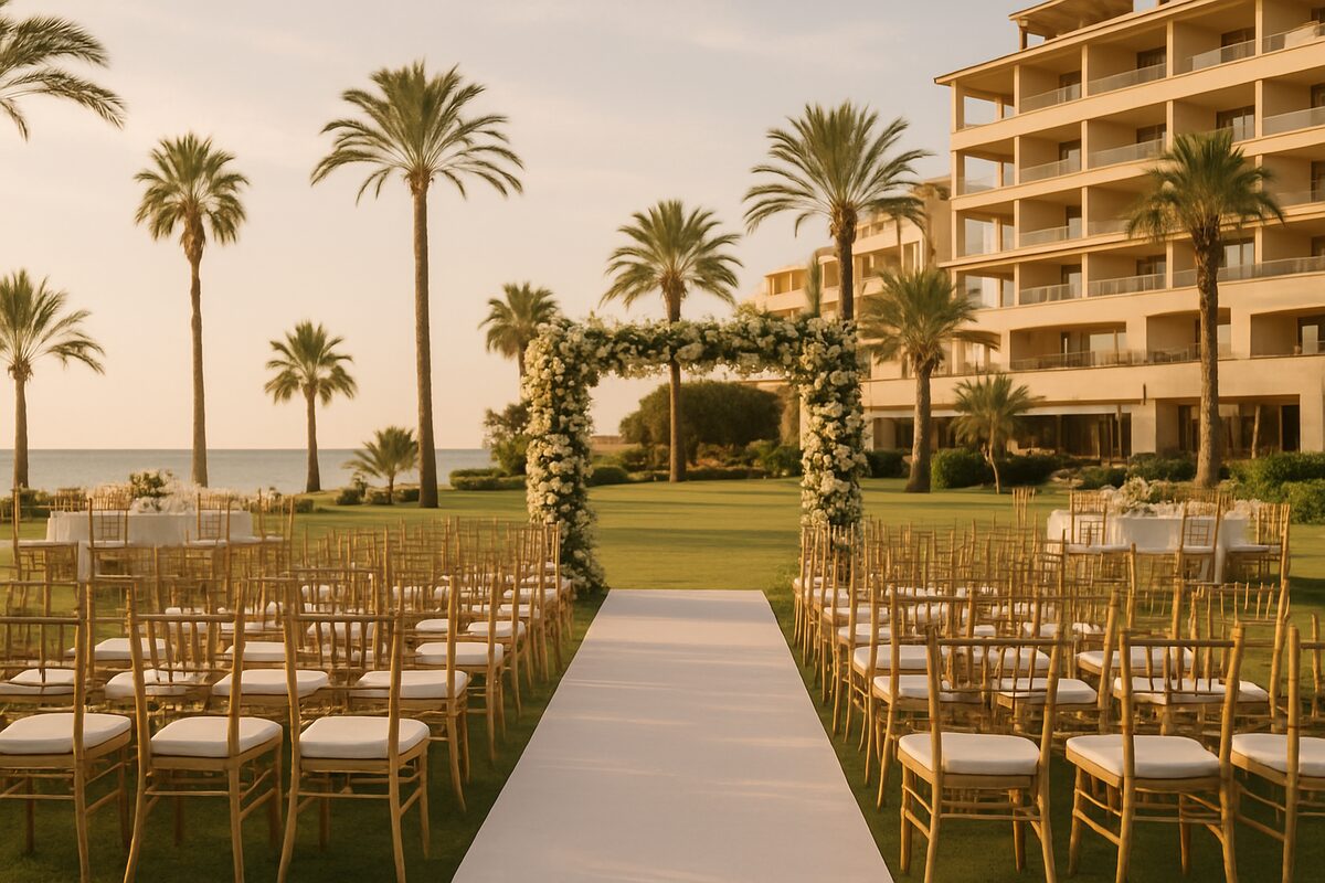 Ο χώρος γάμου στο Mediterranean Beach Hotel (ενδεικτικό)
