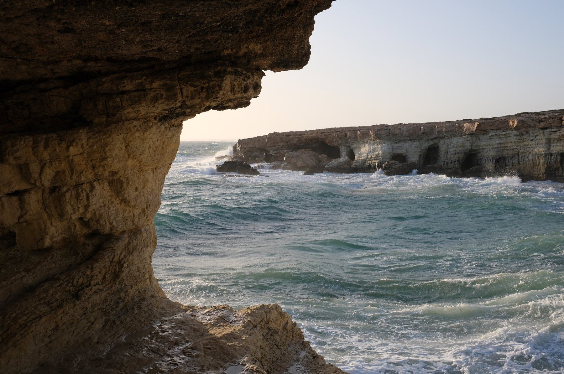 Sea caves on the Cyprus coast