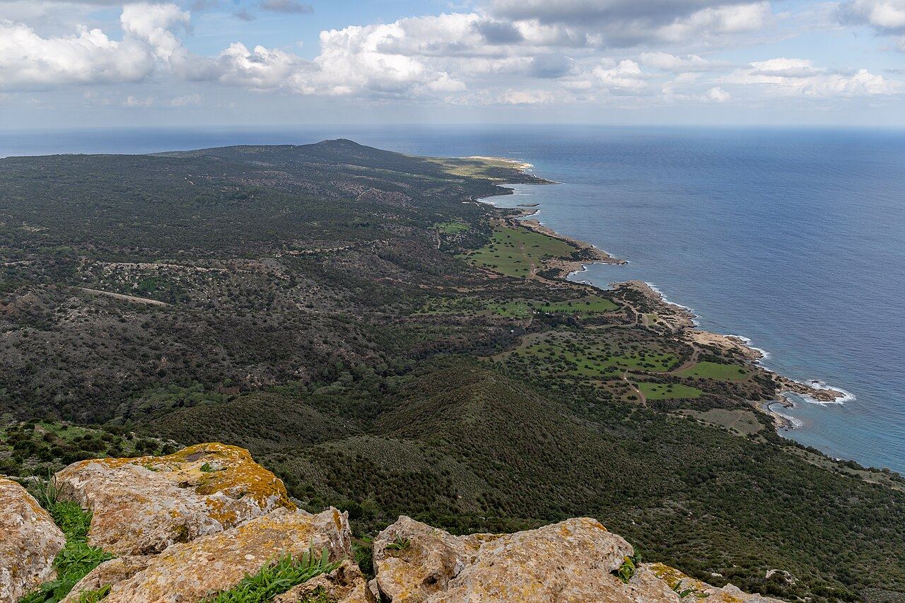 Akamas coastline north of Peyia, Cyprus