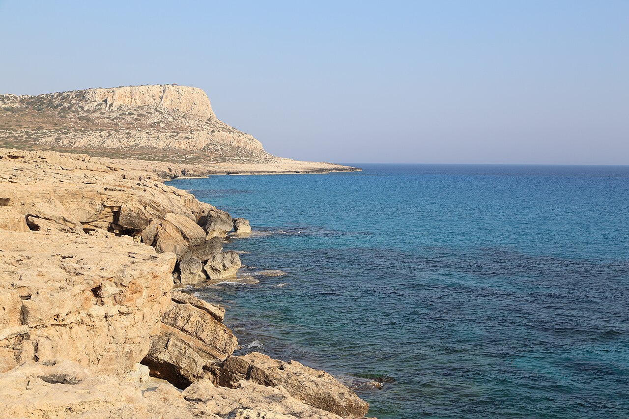 Sea caves near Cape Greco, Cyprus