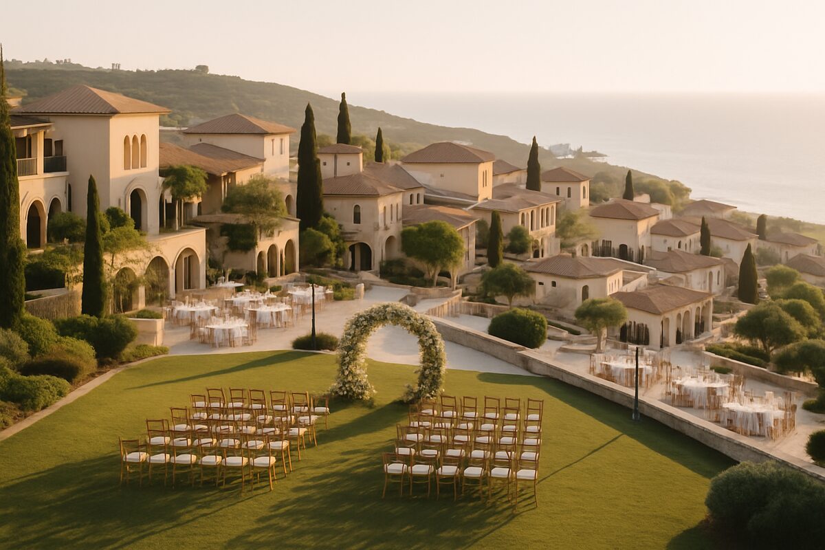 Aphrodite Hills Resort wedding setting (illustrative)