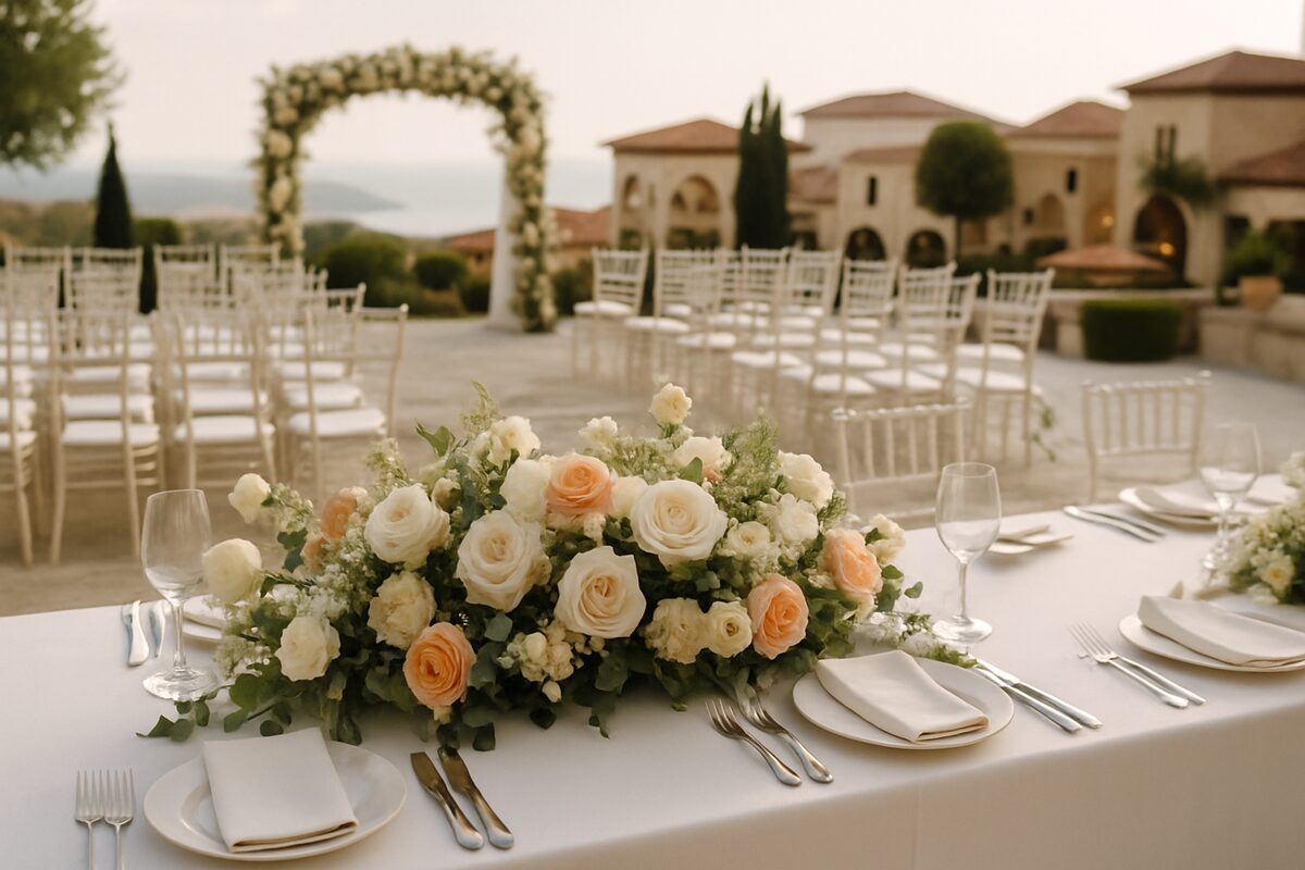 Aphrodite Hills Resort wedding setting (illustrative)