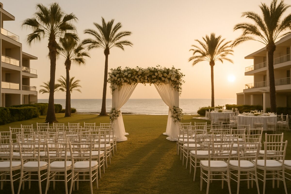 Asimina Suites Hotel wedding setting (illustrative)