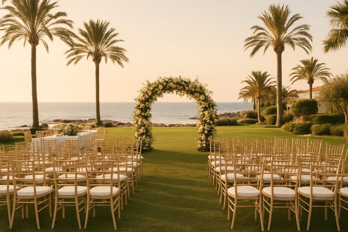 Atlantida Beach wedding setting (illustrative)