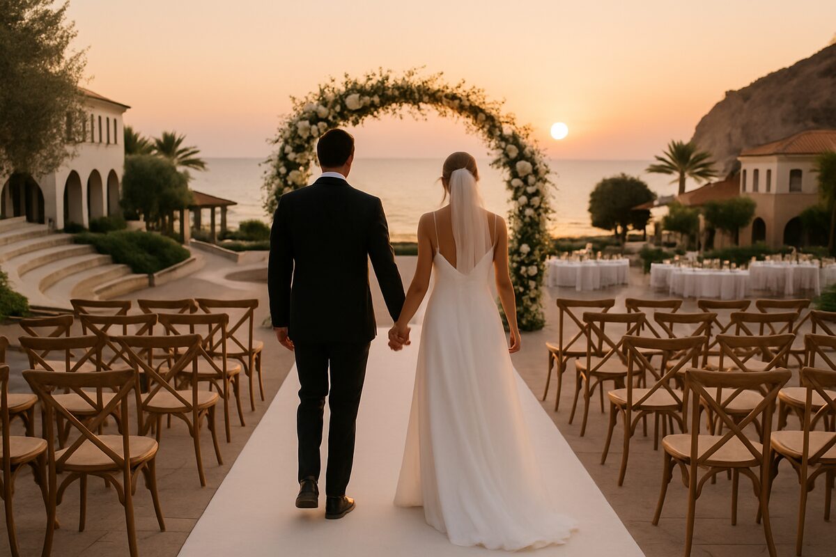 Columbia Beach Resort wedding setting (illustrative)