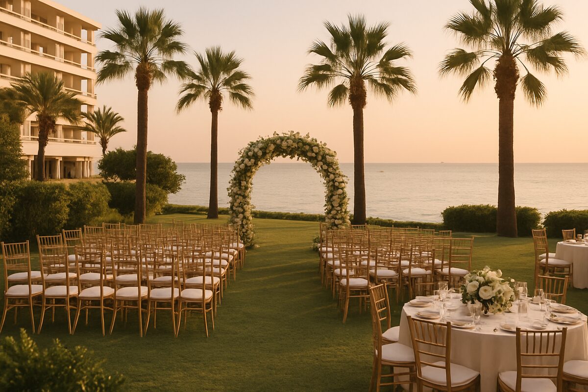Elias Beach Hotel wedding setting (illustrative)