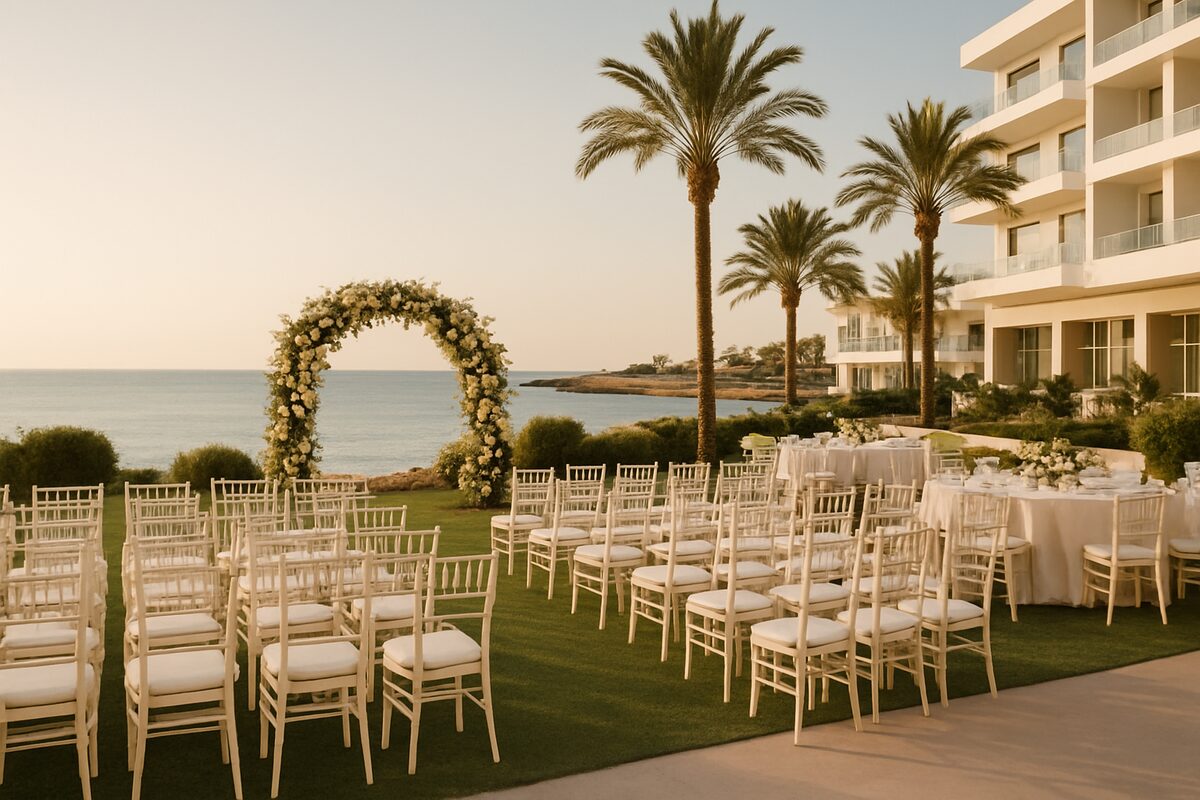 Golden Coast Beach Hotel wedding setting (illustrative)