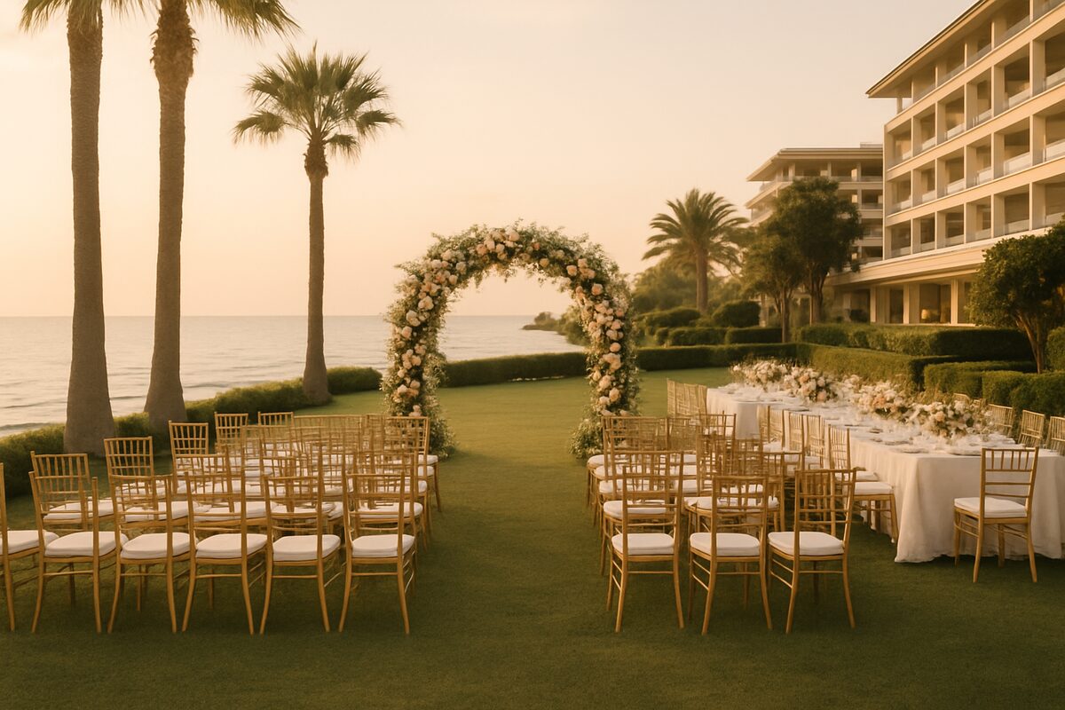 GrandResort wedding setting (illustrative)