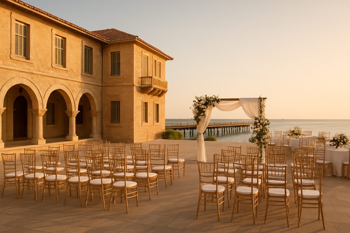 Limassol Town Hall wedding setting (illustrative)