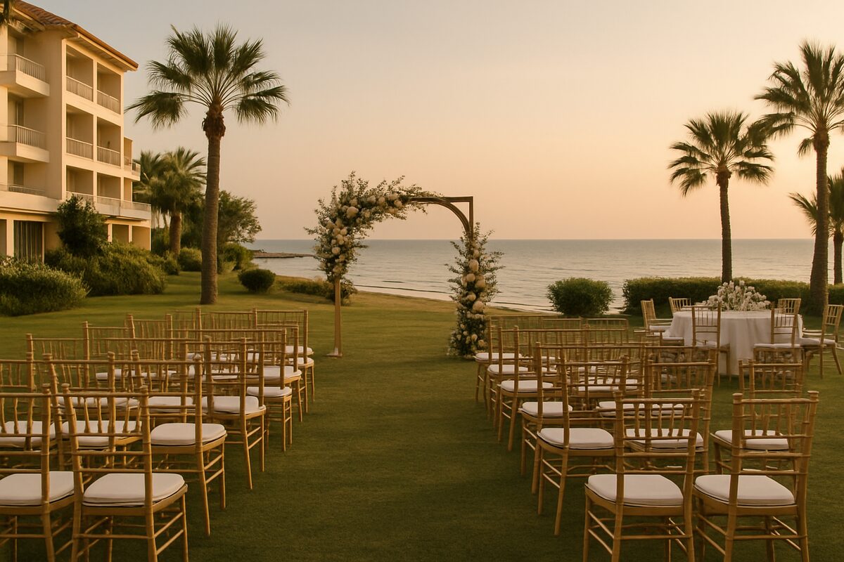Lordos Beach Hotel wedding setting (illustrative)