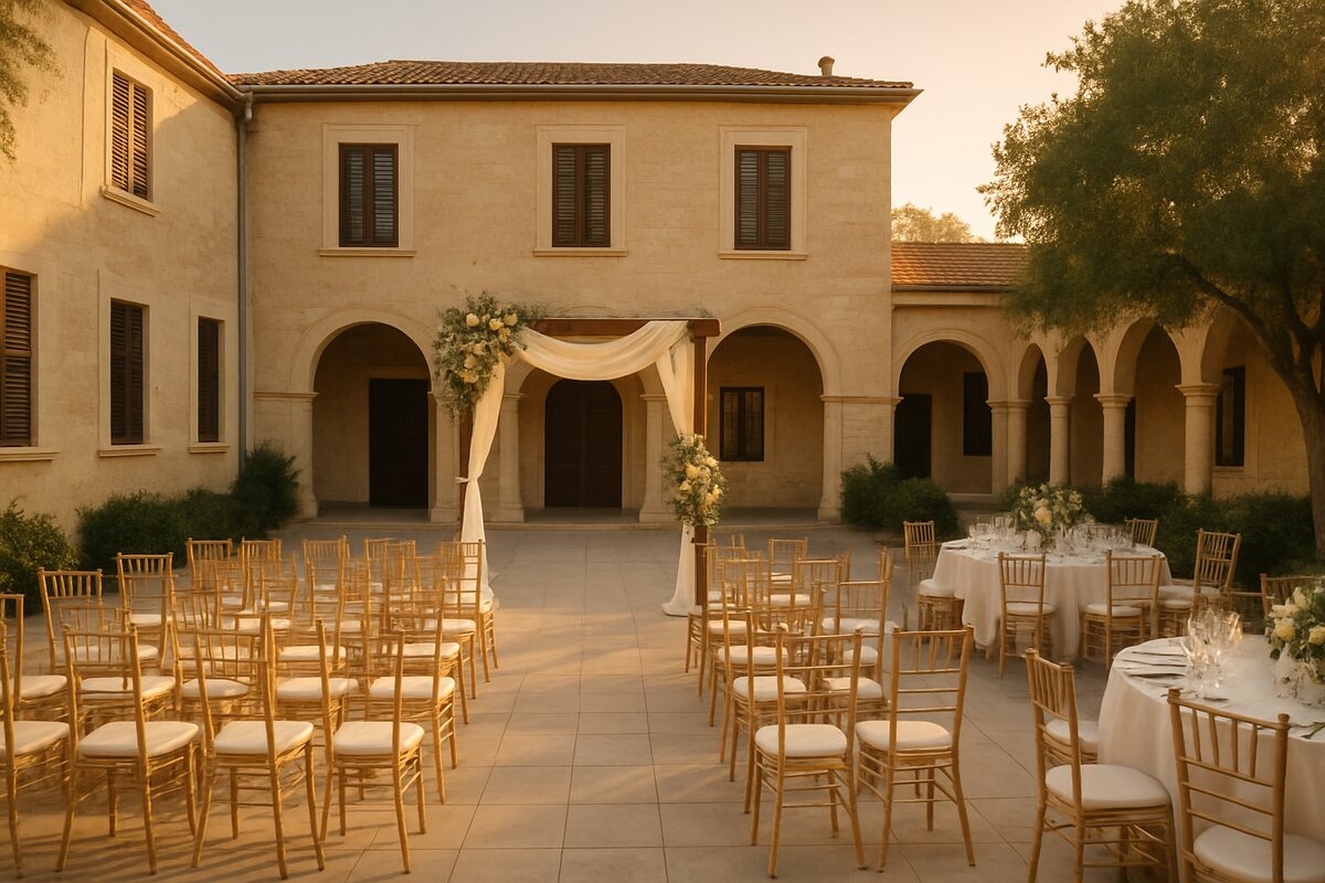 Paphos Town Hall wedding setting (illustrative)