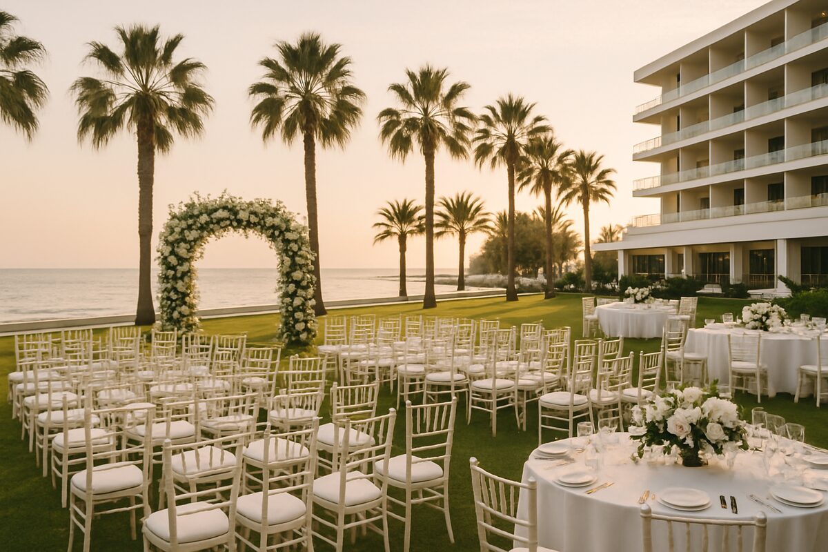 The Royal Apollonia wedding setting (illustrative)
